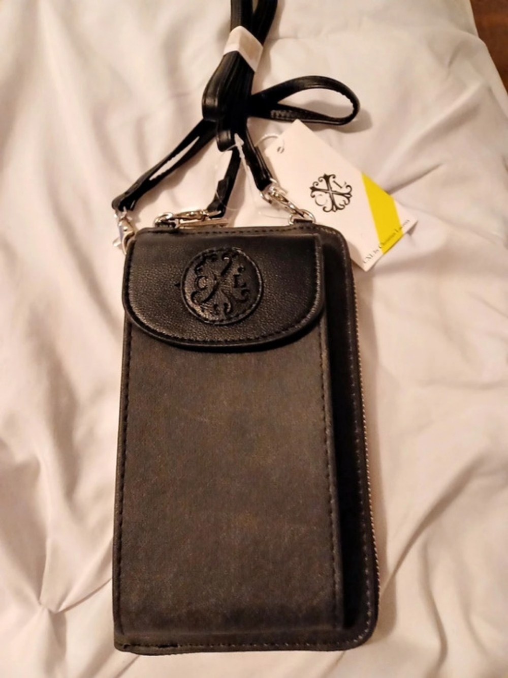 French Connection Athenas Crossbody Phone Crossbody Wristlet Black Crossbody